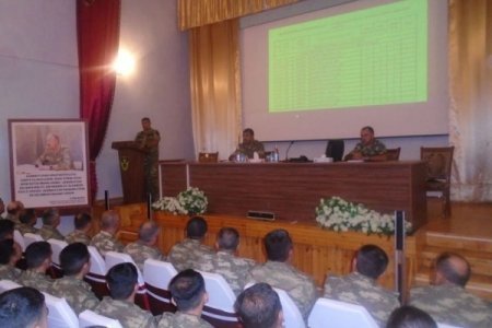 Hərbi birlikdə gənc zabitlərlə toplanış keçirilib - FOTO