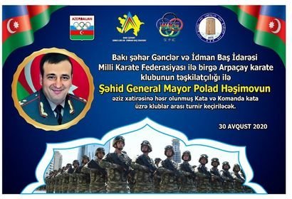 Şəhid general-mayor Polad Həşimovun əziz xatirəsinə həsr olunmuş turnir keçiriləcək. Şəhid general-mayor Polad Həşimovun əziz xatirəsinə həsr olunmuş turnir keçiriləcək.