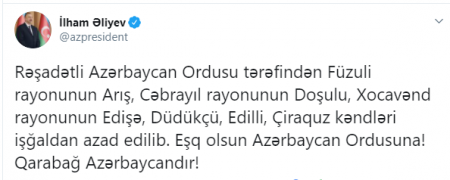 Daha 6 kənd işğaldan azad edildi